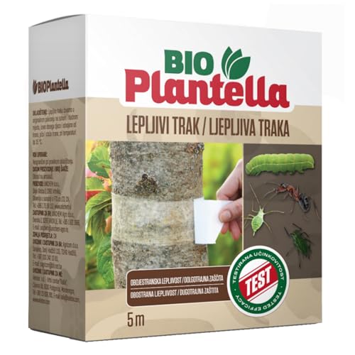Unichem Bio PLANTELLA Leimring Klebeband 5m Natürlicher Schutz gegen Schädlinge an Obst- & Zierbäumen Starker Leimring mit Langer Haftkraft Ganzjährig einsetzbar doppelseitig ungiftig