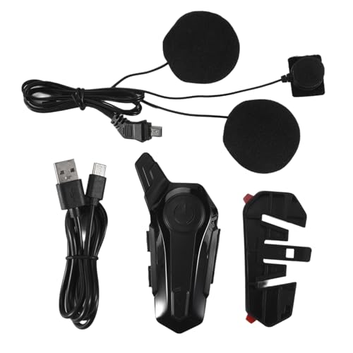 Wrtysully Intercomunicador de Intercomunicador de Auriculares Bluetooth de Motocicleta ComunicacióN de Auriculares de ConduccióN Al Aire Libre con FuncióN de ReduccióN de Ruido