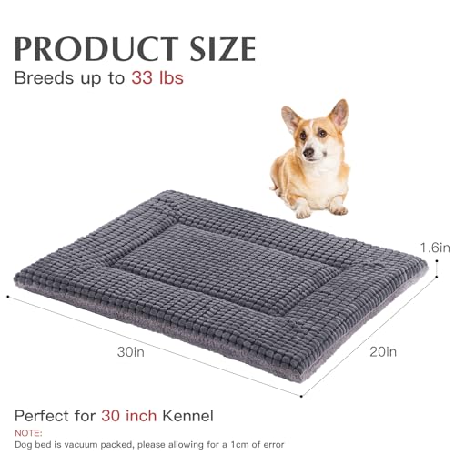 BVAGSS Orthopädisches Hundebett, Waschbar Hundekissen flauschig Hundematte, Umkehrbar Weiche und Warme Hundematte für klein mittel große Hunde XH079 (76x50x4cm,Light Grey)