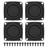 MECCANIXITY 4 Pcs Passive Radiator 2 Inch Woofer Vibrating Membrane, Rubber Vibration Diaphragm Plate Subwoofer for Bass Speaker Replacement, DIY(with 16pcs Screw)