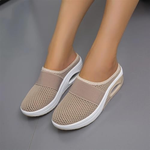 Orthopedic Slippers for Women Comfort Wear Orthowear Shoes Air Cushion Slip On Walking Slippers, Mesh Breathable Arch Support Orthopedic Sandals Summer Casual Outdoor Backless Mules4