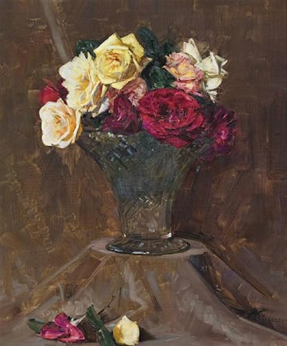 Pintura mural en lienzo Fullbloom de Arthur Streeton: decoración vintage premium de 60x90cm