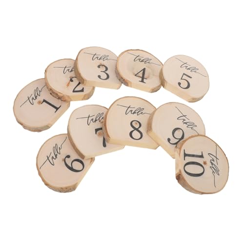 Numéros de table de mariage beige pour une décoration de fête champêtre et rustique