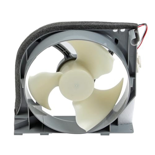 Image of Refrigerator Condenser Fan Motor Fit for Samsung RF263BEAESR RF28HMEDBSR RF261BEAESR RF260BEAESG RF28R6241SR RF22 RF24 RF25 RF26 RF27 RF28 RF29 RF30 RF31 etc Series, 12 Volts 1.7 Watts 1120 RPM