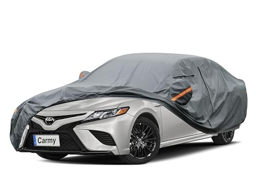 Image of GUNHYI Premium Car Cover Custom Fit Toyota Camry /Solara (1991-2026), 16 Layers Heavy Duty Car Cover Waterproof All Weather with Zipper Door for Sun Rain Snow Dust Uv Protection