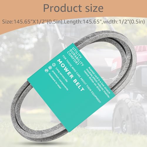 Yubunt Lawn Mower Deck Belt Replacement Part GX26422.Compatible with John Deere Zero Turn Z325E, Z330R, Z375R, Z330M,Z355R, Z355E, Z365R.(Length 145.5 inches) - Image 3