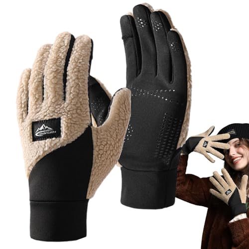 Guantes de invierno con pantalla táctil para mujer, guantes cálidos a prueba de viento,Guantes térmicos de invierno para mujer con clima frío y pantalla táctil - Guante de ciclismo térmico a prueba de