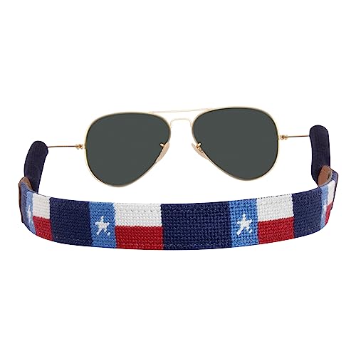 Image of Leather Hand-Stitched Needlepoint Sunglass Strap Retainer