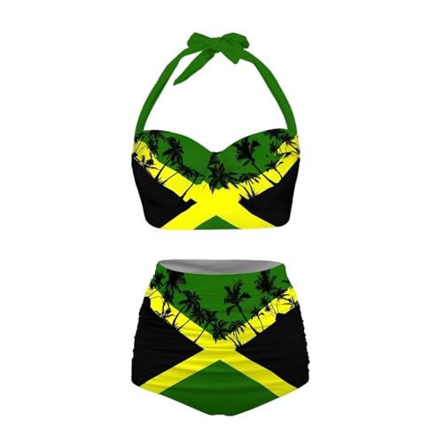 Bikini deux pièces pour femme au design froncé rétro et coupe enveloppante