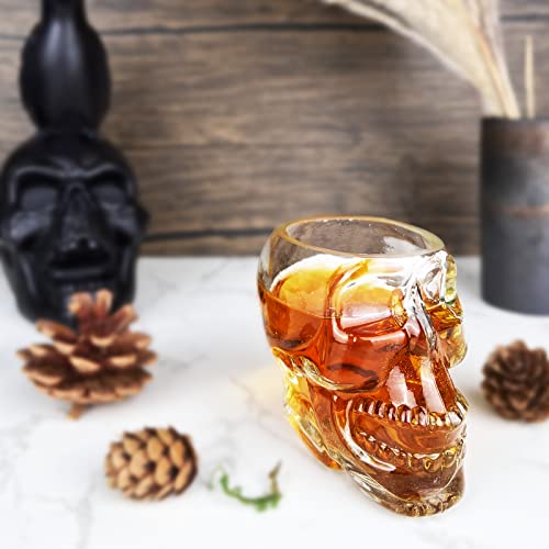 Cadeaux gothiques originaux : lot de 6 verres de tête de mort - 6