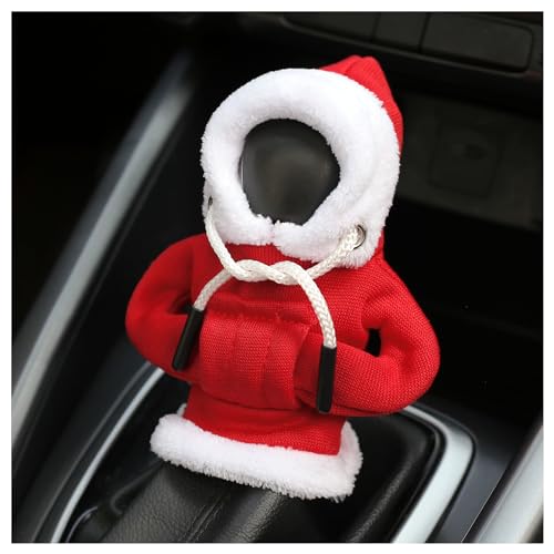 OFBAND Hoodie Car Gear Shift Cover Christmas Car Decor Gear Shift Knob Cover for Manual/Automatic Shift Knob Universal Interior Car Accessories Hoodie for Gearr Shifter Knobs (Christmas Red)