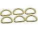 Okones 8Pcs,1'' Inner Width,Solid Brass Opening D Ring for Straps Bags Purses Belting Leathercarft (insides 1'')