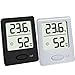 Produktbild TFA Dostmann Digitales Thermo-Hygrometer, 30.5041, zur Luftfeuchtigkeitsmessung und Temperaturmessung, für Innenräume, mit Komfortanzeige, zur Raumklimakontrolle, 4,6 x 5,9 cm, 2er Set schwarz+weiss