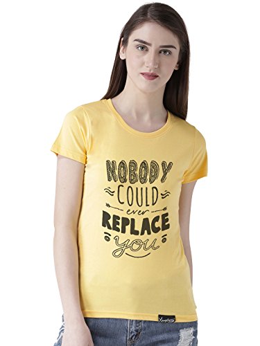 Image of DUO Men's Printed Regular fit T-Shirt HS-Nobody Yellow Small