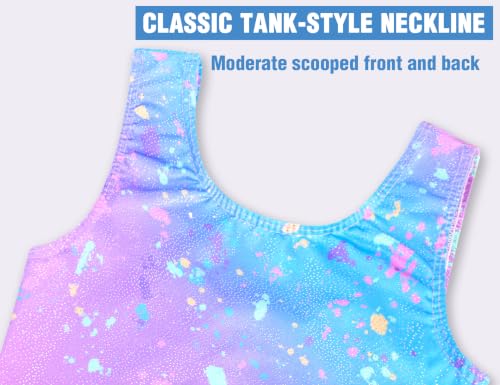 Image of TENVDA Leotards for Girls Gymnastics One Piece Biketard(Multiple Colors) | Sparkly sleeveless unitards