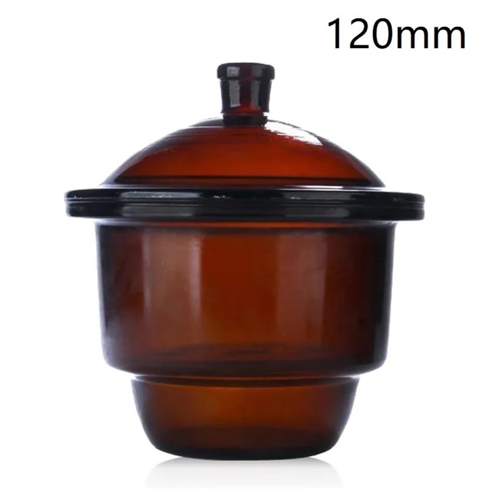 Laborglaswaren 120mm Vakuum/Normal Exsikkator Transparent/Braun Glas Mit Boden In Absperrhahn Platte Labor(Brown Normal)