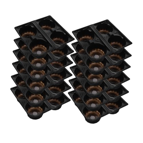 CIYODO 50Pcs Coffee Cup Carrier Tray Multi Functional Drink Holder for Takeout Coffee and Milk Tea Sturdy Design with Slots for Easy Transport