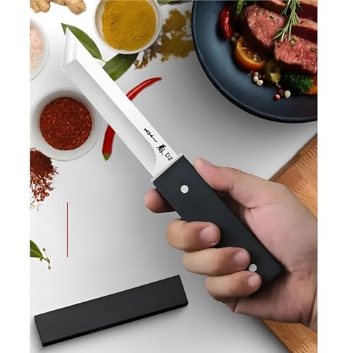 Image of Handcrafted Japanese Utility Knife - High-Carbon Steel Blade with Minimalist Black Handle & Protective Sheath (Pack of 1)
