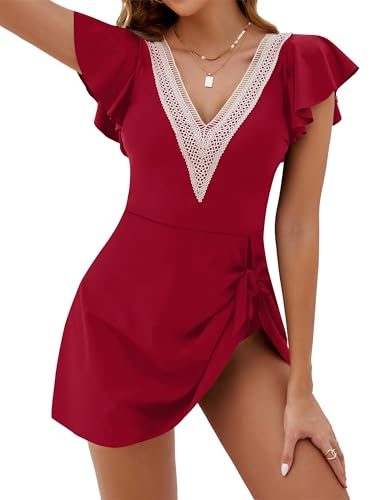 Blooming Jelly Women's Tummy Control Swimsuits One Piece