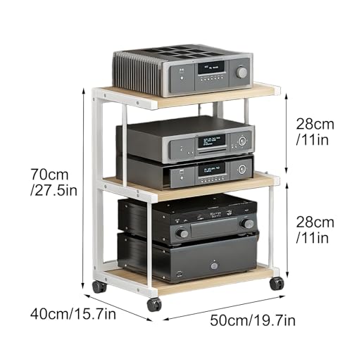 Support de projecteur blanc à niveaux pour centre de divertissement fixe