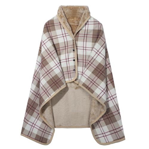 Poncho chal mujer para combatir el frío en casa sin perder estilo