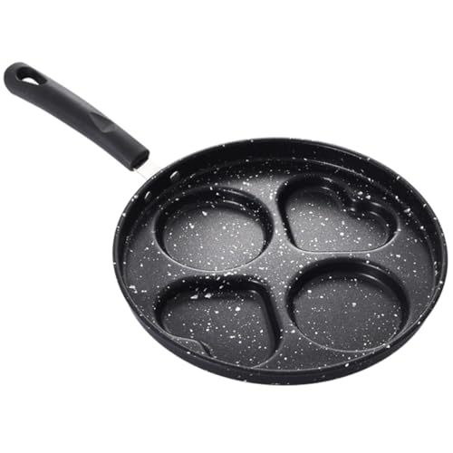 OATIPHO Sartén Antiadherente Multifunción para Panqueques y Huevos, Mini Sartén Redonda de 4 Compartimentos, Revestimiento de Piedra, para Cocina y Desayuno, Fácil de Limpiar