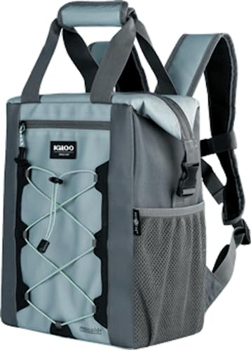 Igloo MaxCold Voyager Snapdown 18-Can Backpack Cooler, Gray - image 1