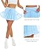 Stelle Women's High Waist Athletic Skorts with Shorts Pockets Ruffle Hem Flowy Skirts Mini Tiered Short Skirt Casual Summer (Light Blue，S)