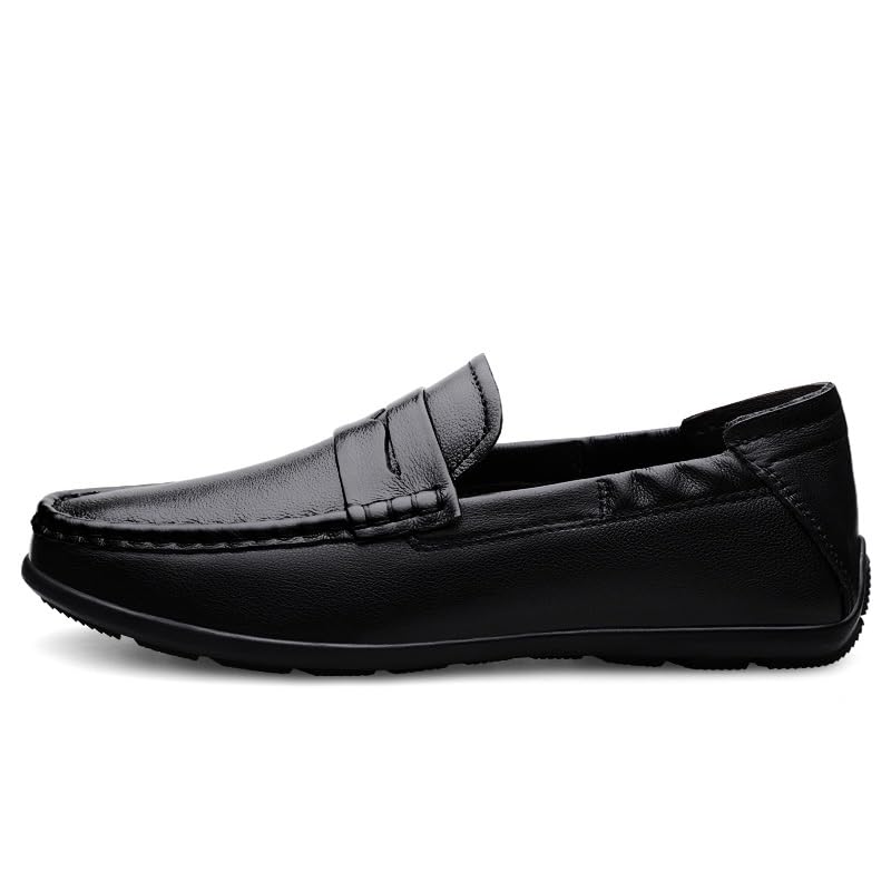 Men's Loafers Shoes Vegan Leather Stitching Details Penny Loafers Flat Heel Comfortable Anti-Slip Fashion Slip On3