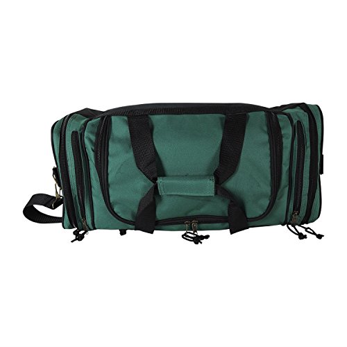 DALIX 20" Sports Duffle Bag w Mesh and Valuables Pockets Travel Gym (Dark Green) - Thumbnail 4