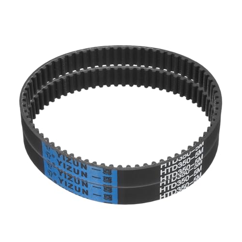 QUARKZMAN 2 Stück HTD-5M Gummizahnriemen 70 Zähne, 350 mm Steigungslänge x 15 mm Breite x 3,6 mm Höhe, geschlossener Schleifenrillenriemen QUARKZMAN 2 Stück HTD-5M Gummizahnriemen 70 Zähne, 350 mm Steigungslänge x 15 mm Breite x 3,6 mm Höhe, geschlossener Schleifenrillenriemen