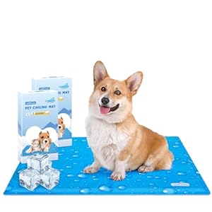 Nobleza 2 x Dog Cooling Mat, Cooling Blanket for Dogs and Cats, Cooling Pad with Non-Toxic Gel, Dog Cooling Mat, Self-Cooling for Pets and People, 65 x 50 cm