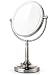 Miusco 7X Lighted Magnifying Two Sided Makeup Mirror, Battery and AC Adapter Operated, 8 inch, Brushed Nickel