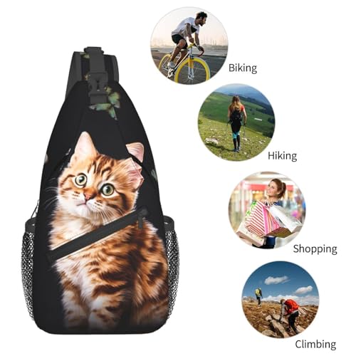 Bolso Sling para Hombre y Mujer Negro Tipo Pecho Casual miniatura 5