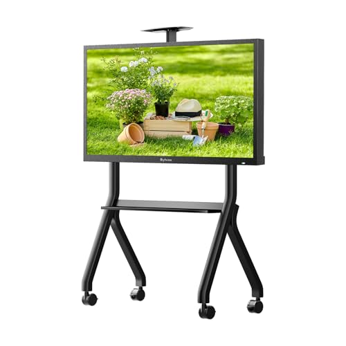 Sylvox Rolling TV Stand for 43-55 Inch Outdoor TVs, Mobile ...