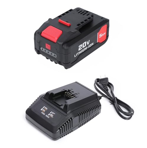 WMEXINBAO 20V 4.7Ah Replacement Li-Ion Battery and 3A Fast Charger Kit for Bauer20V Cordless Power Tools Parts Chargers 1907CBSK