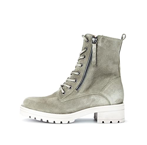Gabor Damen Combat Boots, Frauen Stiefeletten,Wechselfußbett,Moderate Mehrweite (G),Stiefel,Bootee,Booties,salvia (Flausch),39 EU / 6 UK – Ansicht 2