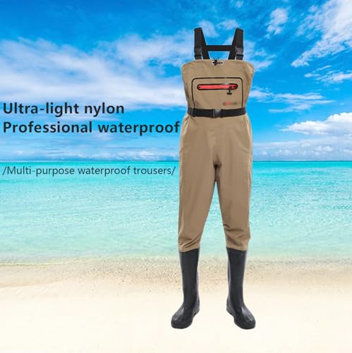 Vadeadores impermeables para pesca con mosca y caza, overol de nailon ligero, diseño duradero resistente al agua para vadear al aire libre