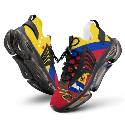 Venezuela Flag Walking Shoes for Men Lightweight Tennis Fashion Elastic Sports Shoes Cushion Basketball Shoes