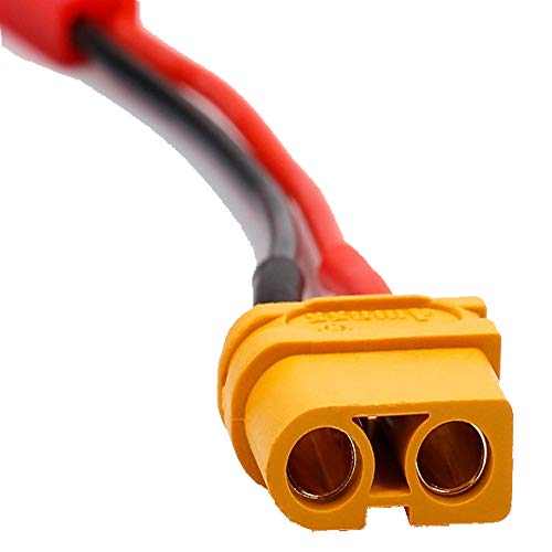 5Pzas Conector Hembra XT60 a JST Hembra Cable 10cm miniatura 3