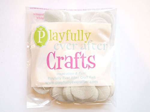 Image of Playfully Ever After White Craft Felt Circles (1.5 Inch - 94pc)
