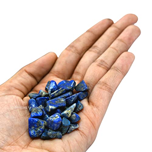 Image of Amazing Gemstone Lapis Lazuli Crystal Chips and Tiny Crystals - Aquarium Gravel Rocks, Bulk Fish Tank Gravel, Small Tumbled Stone Chips for Decoration (Natural AAA Grade Gemstones)