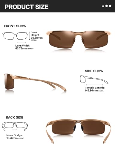 Image of BIRCEN Carbon-Fiber Polarized Sunglasses for Men: 0.74 oz & UV Protection