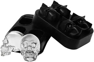 Black 3D Skull Silicone Ice Tray - Unique Beverage Statement Piece