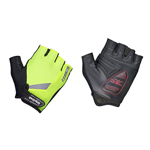 GripGrab ProGel gevoerde korte vinger handschoen korte vingers, geel (Yellow Hi-Vis), L