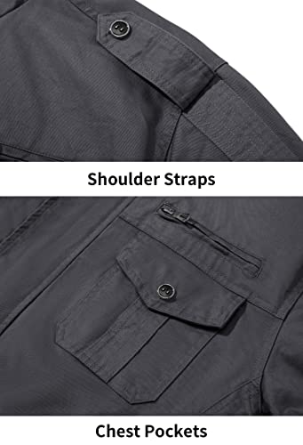 Bomber Jackets For Men Fashion Windbreaker Jacket Casual Work Jacket Cargo Jackets Hunting Coats Cotton Lightweight Jackets #TOP4