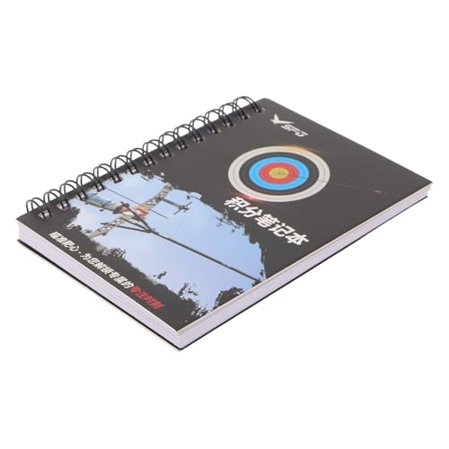 Healeved Cuaderno de Puntuación para Competición de Tiro Formato Pequeño Portátil Hojas de Registro Detalladas y Soporte para Tarjetas Accesorio Deportivo Adecuado para Torneos y