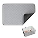 Pawaboo Tapis pour Cobaye, (60 * 90 cm) Coussin à Carreaux en Coton Absorbant pour Petit Animaux de Compagine, Coussinet Éducateurs Antidérapant Étanche Lavable pour Lapin Chinchilla Hamster, Gris