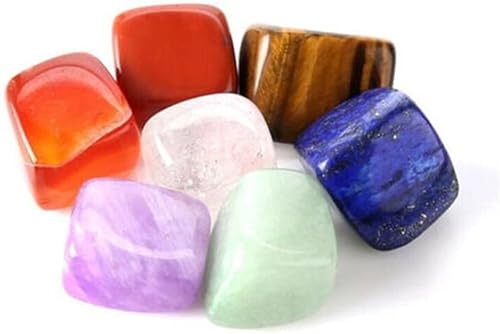 for Seven Stone 7 Colors Set Yoga Irregular Crystals Stone Polished Individual Stones House Decor (Color Raw Stones and Minerals