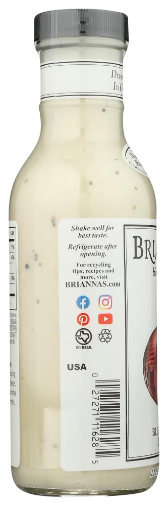 Amazon.com : Briannas Dressing, True Blue Cheese, 12 Ounce (Pack of 4) by  Brianna's : Grocery & Gourmet Food